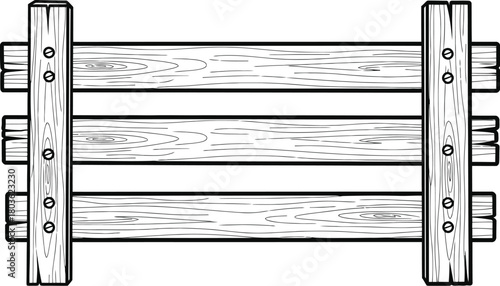 Simple wooden ladder illustration with horizontal rungs a basic design element