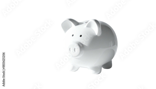 Ceramic pig-shaped piggy bank on a dark background