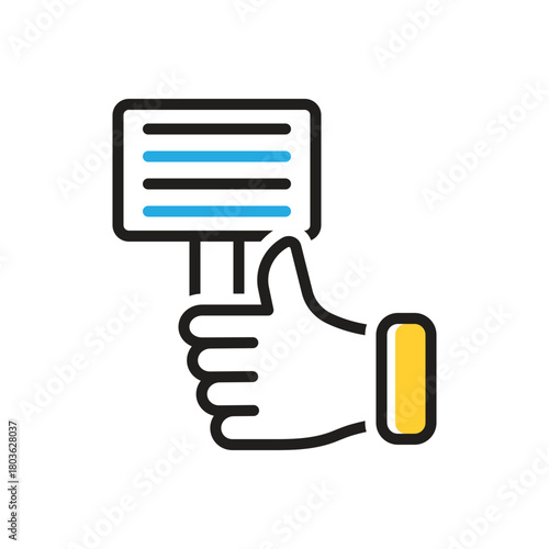 Multi color icon for demonstrate