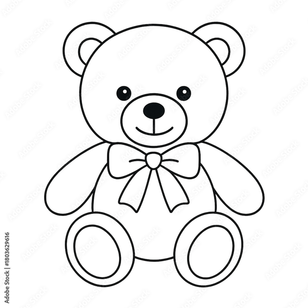 Obraz premium teddy bear with a bow