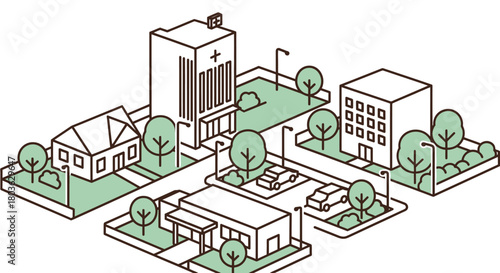 vector illustration of a factory