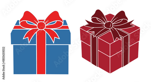 Beautiful gifts with bows create a festive holiday celebration mood