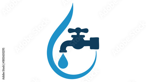 Water conservation faucet icon
