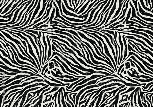Dynamic zebra stripe pattern for fashion and design projects, a bold and exotic animal print background
