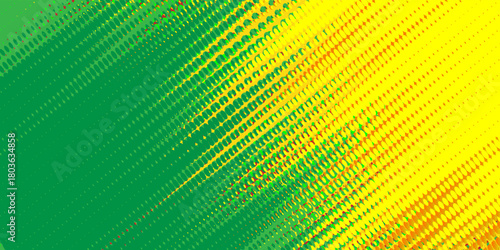 Dots halftone yellow and dark green color pattern gradient grunge texture background. Dots pop art sport style vector illustration.