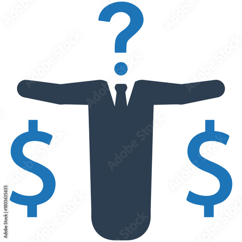 Financial Dilemma: An abstract depiction of an individual confronting the complex decisions.