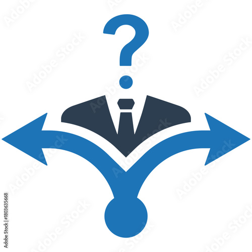 Decisions: Navigating the Crossroads: This image captures a symbolic representation of the crucial moment, where a figure contemplates a decision, faced with a pivotal choice.