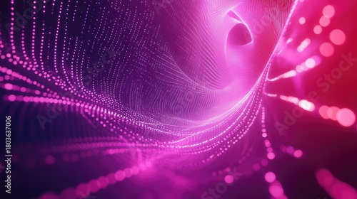 Fototapeta Naklejka Na Ścianę i Meble -  Abstract digital tunnel creating data network connection