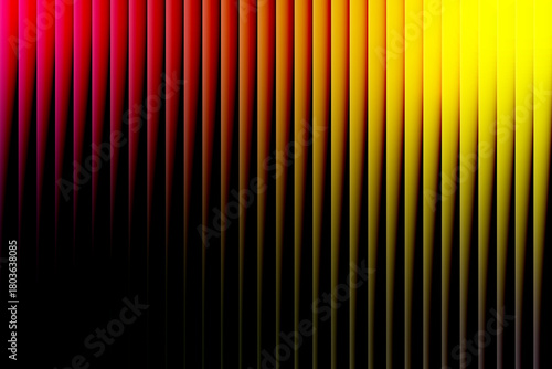 Vibrant vertical stripes transitioning from deep black to bright yellow through shades of red and pink