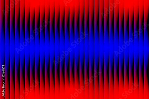Vibrant abstract vertical stripes of red and blue create a dynamic and energetic visual symphony of color and light
