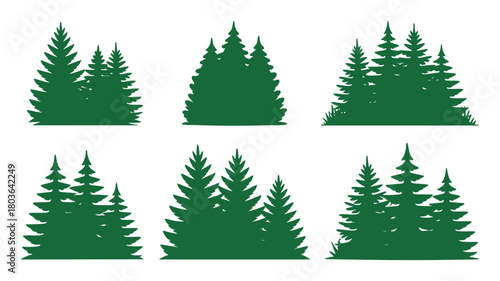 Evergreen tree forest designs