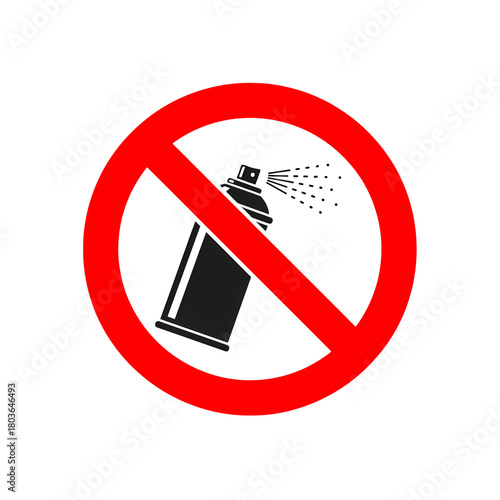 No spray paint symbol icon warning prohibition