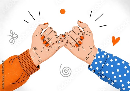 Pinky promise hands gesture