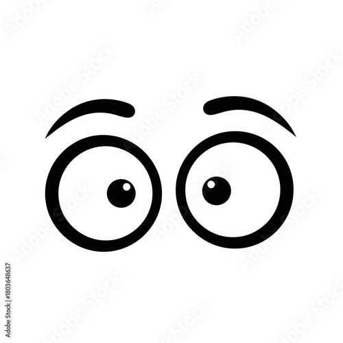 Illustration of Cartoon Eyes Expressive and Playful Design for Visual Communication