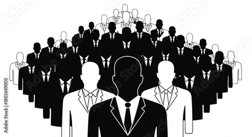Leadership team corporate hierarchy business professionals management