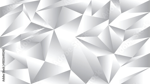 Abstract white 3d polygonal background. generative AI