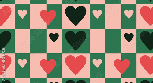 Hearts pattern valentine's day design love background seamless texture