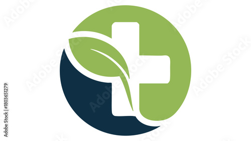 Natural health medical cross logo