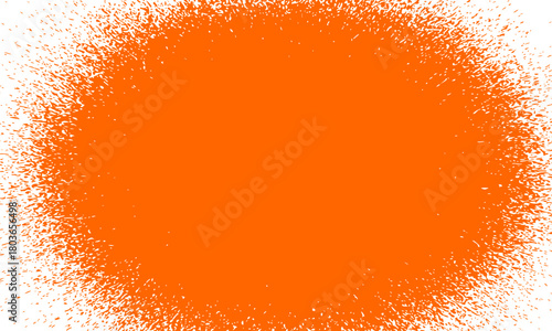 Vibrant Orange Spray Paint Texture Background, Abstract Grainy Grunge Smudge Graphic, Digital Noise Overlay for Halloween and Design