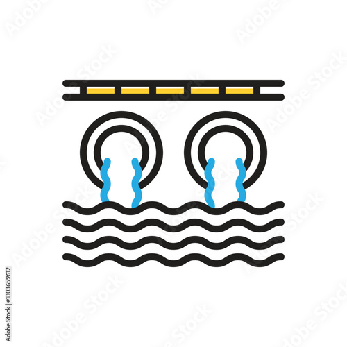 Multi color icon for drainage