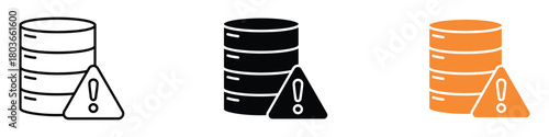 Data loss icon vector. optimal security and stability a critical warning symbol. vector illustration.