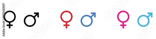 Gender icon vector. male and female identity symbol. vector illustration.