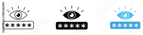 Password security icon vector. Strong Passwords and Vigilant Security Measure symbol. vector illustration.