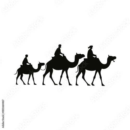 camels in the desert