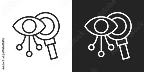 Search Icon In Black And White Line Style