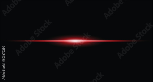 Bright red lens flare effect emanating from a central point against a black background
