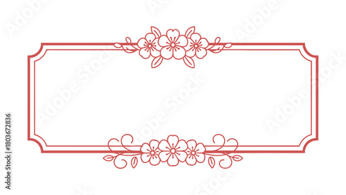 Floral decorative frame design