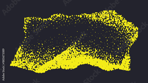 Yellow abstract shapes scattered on dark gray background vector