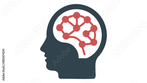 Human head and connected brain