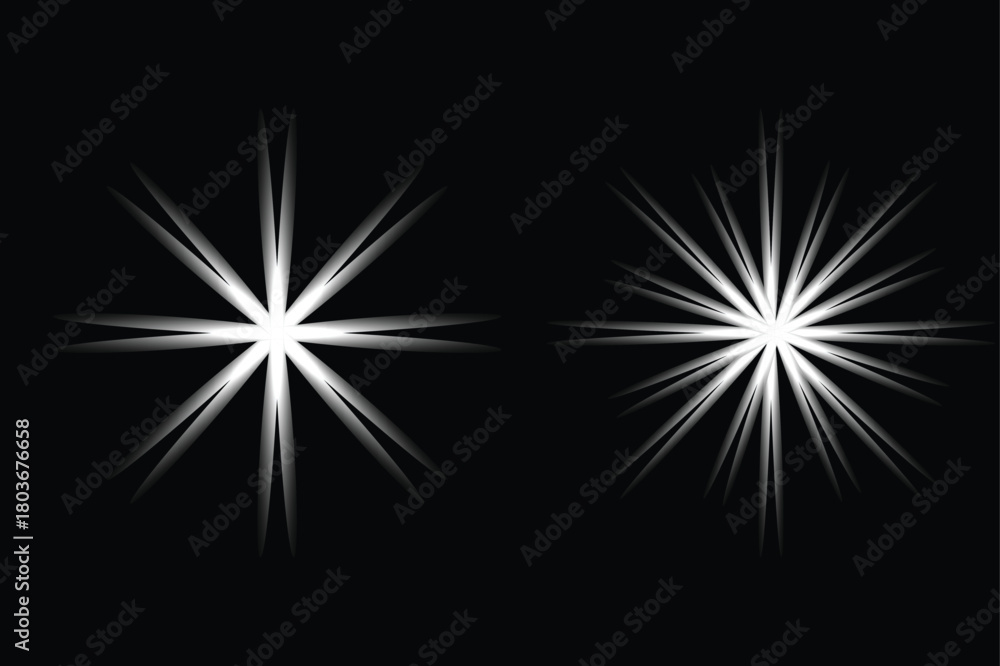 Fototapeta premium Glowing Star and Sunburst Light Effect – EPS Design