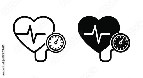 Monitor your heart health with these medical icons for your design