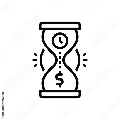 Black line icon for metaphor