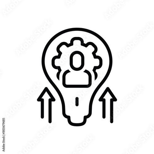 Black line icon for persona development