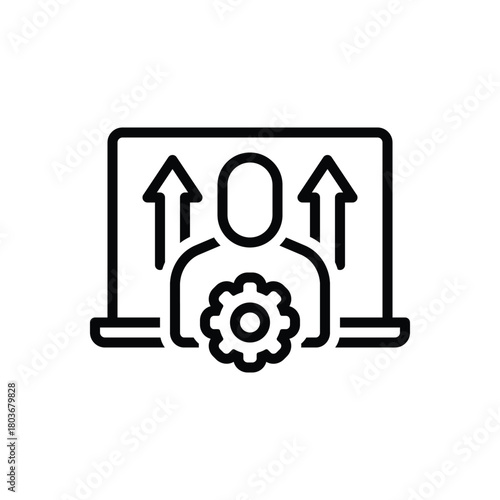 Black line icon for persona development