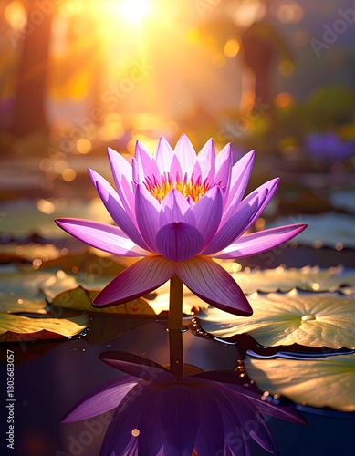 Radiant Lotus Blossom - A Symbol of Purity and Enlightenment.
