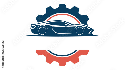 Automotive car gear logo design