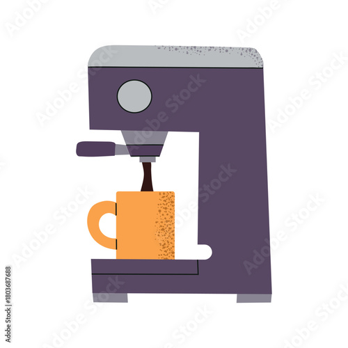 Brewing coffee machine icon clipart logotype isolated illustration