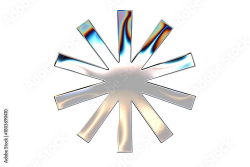 iridescent radial rays