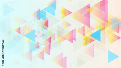 Colorful pastel triangles geometric tech abstract background