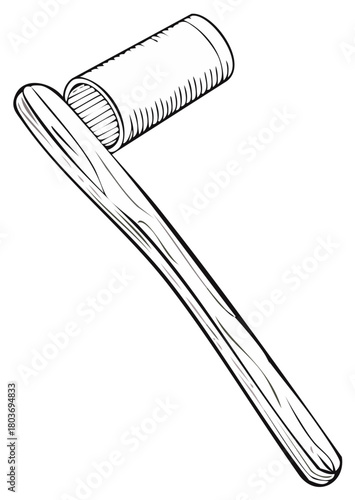 Vector illustration of a traditional güiro, a Latin percussion scraper musical instrument.