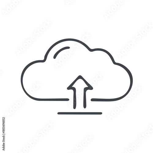 Handdrawn Cloud Upload Download Business icon symbols Sales Logo