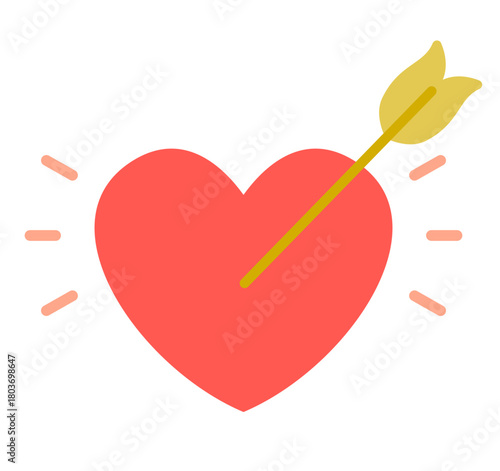 恋の矢がハートに命中