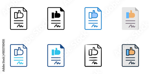 Good faith estimate icon set multiple style collection 
