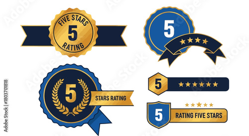 Boost your brand with these five star rating badges for your business