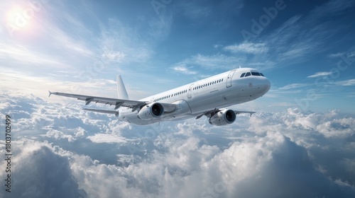 大空を飛ぶ飛行機