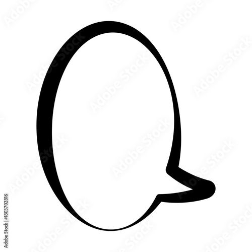 黒色の吹き出しイラスト素材